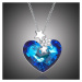 Éternelle Exkluzivní náhrdelník Swarovski Elements Niamh - srdce NH1120 Modrá 40 cm + 5 cm (prod