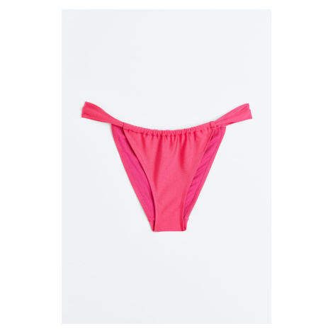 H & M - Bikinové kalhotky Tanga - růžová H&M