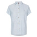 Tommy Hilfiger Shirt - LINEN RELAXED SHIRT SS blue