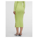Světle zelená dámská svetrová midi sukně ORSAY