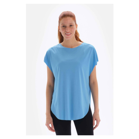 Dagi Light Blue Women's T-Shirt, Boat Collar