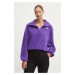 Fleecová mikina The North Face 100 Glacier Half Zip Fleece fialová barva, NF0A89J9NL41