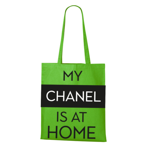 Plátěná taška s potiskem My chanel is at home - ekologická plátěná taška