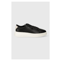 Kožené sneakers boty Tommy Hilfiger POINTY COURT SNEAKER černá barva, FW0FW07460