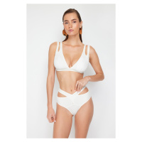 Trendyol Bridal Ecru Triangle Cut Out/Window Bikini Top