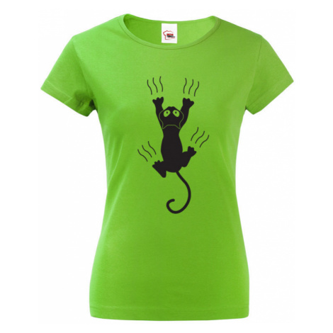 Dámské tričko s kočkou s drápky - ideální dárek pro milovníky koček BezvaTriko