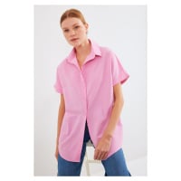 Bigdart 20120 Oversize Short Sleeve Shirt - Pink