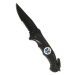 Zavírací nůž RESCUE Mil-Tec® s kombinovaným ostřím – černý – Černá