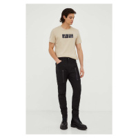 Kalhoty G-Star Raw pánské, černá barva, jednoduché