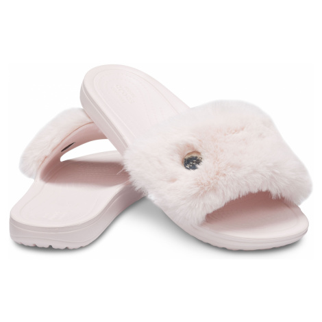 Crocs Crocs Sloane Luxe Slide W Barely Pink/Barely Pink W6