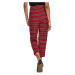 kalhoty dámské URBAN CLASSICS - High Waist Checker Cropped - red/blk
