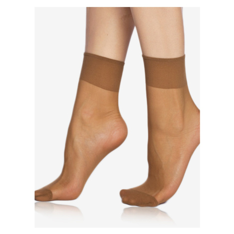 Sada dvou párů silonkových matných ponožek v bronzové barvě Bellinda DIE PASST SOCKS