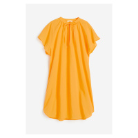 H & M - Bavlněné tunikové šaty - žlutá