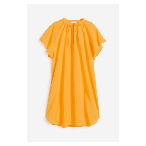 H & M - Bavlněné tunikové šaty - žlutá H&M