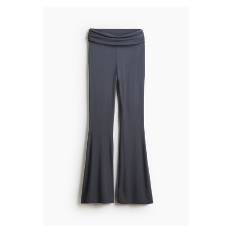 H & M - Nabírané jazzové kalhoty - šedá H&M