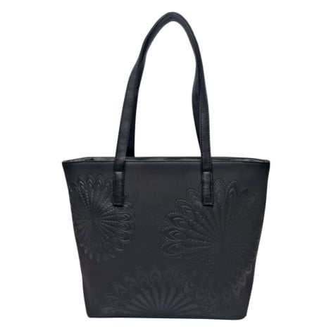 Černá dámská kabelka přes rameno s texturou Tapple