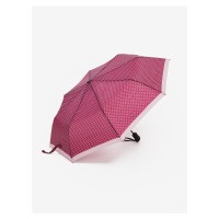 Tmavě růžový dámský puntíkovaný deštník CAMAIEU