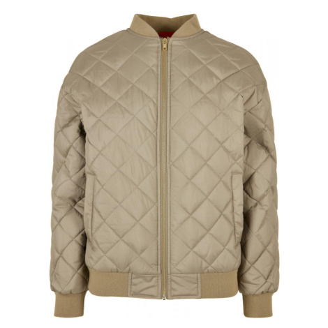 Dámská bomber bunda Urban Classics Oversized Diamond Quilted - khaki