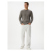 Koton Knitwear Sweater Crew Neck Knitted Textured Long Sleeve