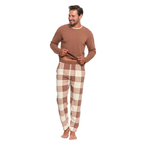 Pánské pyžamo Choco hnědé