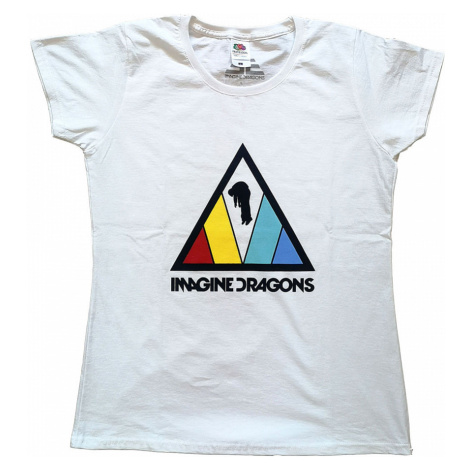 Imagine Dragons tričko, Triangle Logo Girly White, dámské RockOff