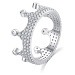 MOISS Luxusní stříbrný prsten se zirkony Královská korunka R00021 59 mm