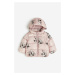 H & M - Vzorovaná vatovaná bunda - růžová