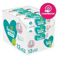 Pampers Sensitive dětské čisticí ubrousky 12 x 52 ks