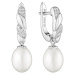 Gaura Pearls Stříbrné náušnice s bílou 8.5-9 mm perlou Selena, stříbro 925/1000 SK23103EL/W Bílá