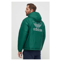 Oboustranná bunda adidas Originals pánská, černá barva, zimní, oversize