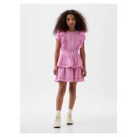 Růžové holčičí šaty s volány GAP