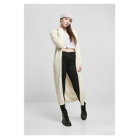 Ladies Hooded Feather Cardigan - whitesand