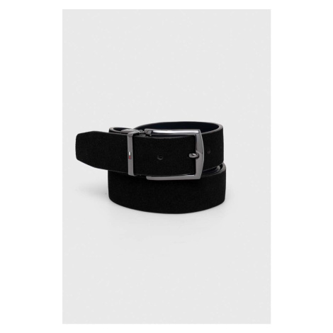 Oboustranný kožený pásek Tommy Hilfiger pánský, černá barva, AM0AM12053