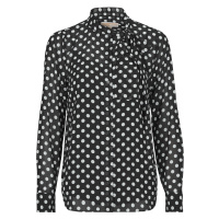 MICHAEL Michael Kors PARISIAN DOT BOW BLOUSE Černá