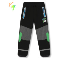 Chlapecké softshellové kalhoty, zateplené KUGO HK5609, černá / tyrkysové zipy Barva: Černá