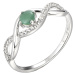 Brilio Silver Okouzlující stříbrný prsten se smaragdem Precious Stone SR00716P