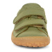 FRODDO TENISKY LEATHER D-VELCRO II Olive | Dětské barefoot tenisky