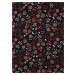 Červeno-černé květované maxišaty Miss Selfridge