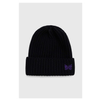 Vlněná čepice Needles Watch Cap Merino Wool hnědá barva, z husté pleteniny, NS064