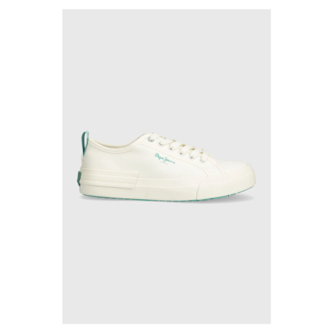Tenisky Pepe Jeans PLS31557 dámské, bílá barva, ALLEN BAND W