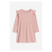 H & M - Šaty z žebrovaného žerzeje - růžová