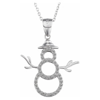 OLIVIE Stříbrný náhrdelník SNĚHULÁK 5078