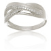 Dámský stříbrný prsten s čirými zirkony STRP0542F