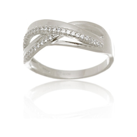 Dámský stříbrný prsten s čirými zirkony STRP0542F Ego Fashion