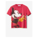 Červené dámské tričko Desigual Plsd To Meet U Mickey