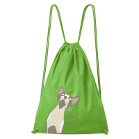 DOBRÝ TRIKO Bavlněný batoh s potiskem Sphynx Barva: Apple green