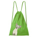 DOBRÝ TRIKO Bavlněný batoh s potiskem Sphynx Barva: Apple green