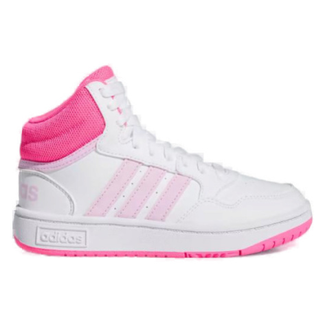 ADIDAS-Hoops 3.0 Mid K cloud white/orchid fusion/lucid pink Bílá