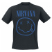Nirvana Blue Smiley Tričko černá
