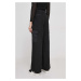 Kalhoty Dkny dámské, černá barva, široké, high waist, P3JKNV51